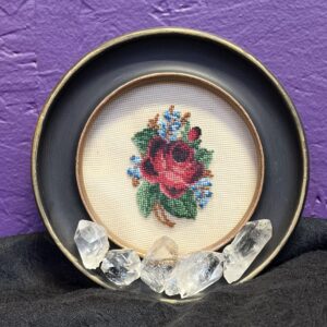 Vintage Needlepoint Rose