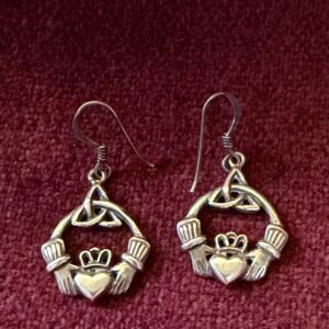 Silver Claddagh Earrings