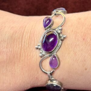 Amethyst and Silver Bracelet