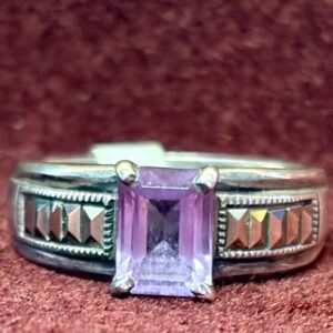 Emerald Cut Amethyst Ring