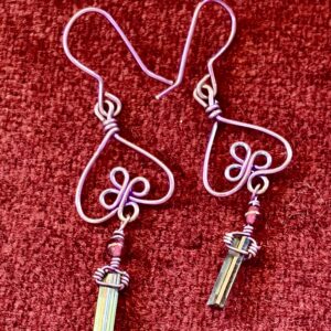 Vintage Green Tourmailne and Garnet Earrings